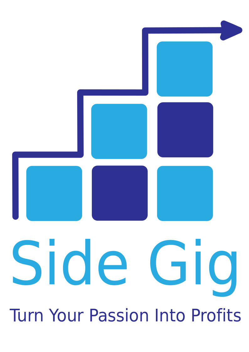 Dark blue and light blue squares stacked like steps